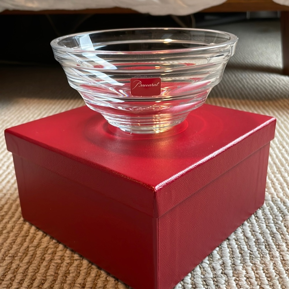 NIB Baccarat Latitude Crystal Bowl
